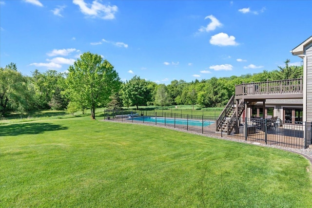 15210 Painters Lane Cir N, West Lakeland Twp, MN 55082 - view of yard with stairs, a deck, and a patio area