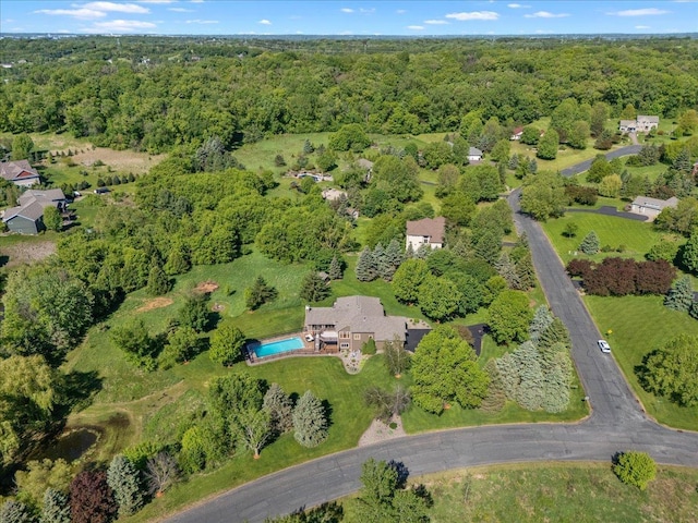 15210 Painters Lane Cir N, West Lakeland Twp, MN 55082 - aerial view of property and surrounding area with a heavily wooded area