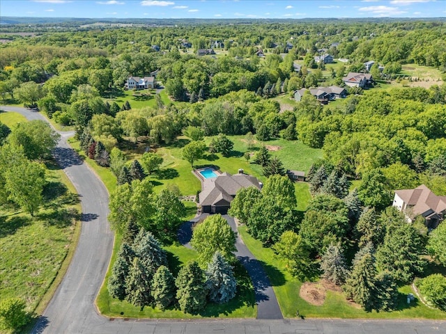 15210 Painters Lane Cir N, West Lakeland Twp, MN 55082 - aerial view of property and surrounding area with a forest