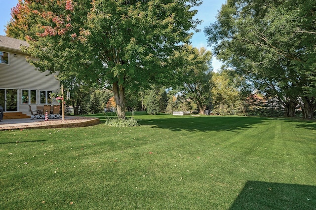 view of yard with a patio