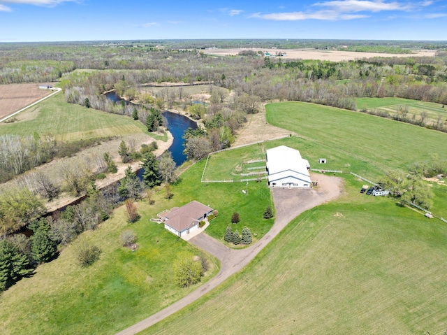 12446 190th St, Page Twp, MN 56353 - aerial view of property's location with a large body of water and rural landscape