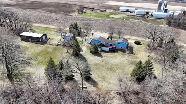 bird's eye view featuring a rural view