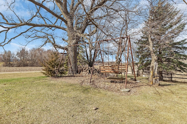 view of yard featuring a deck