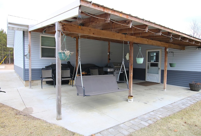 view of patio / terrace featuring area for grilling