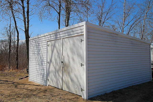 view of shed