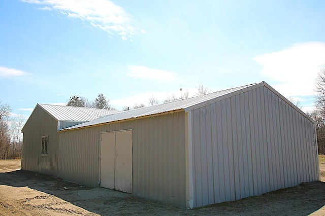 view of pole building