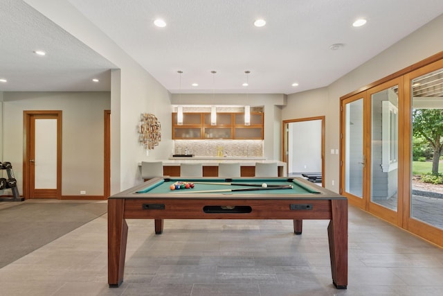 9726 Whistling Valley Rd, Lake Elmo, MN 55042 - playroom featuring recessed lighting, pool table, and baseboards