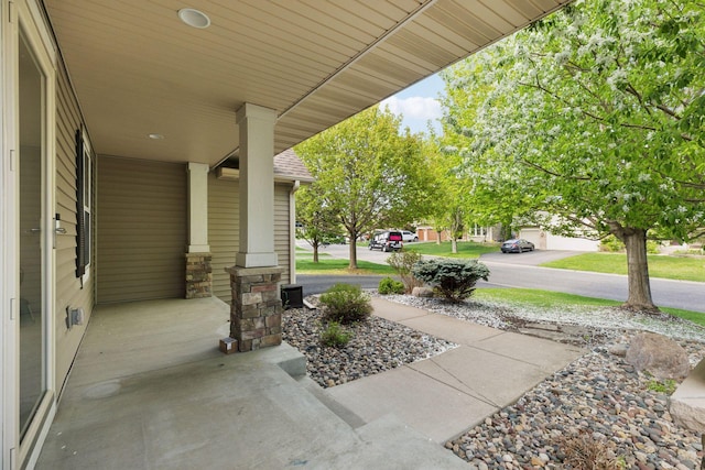 view of patio with covered porch