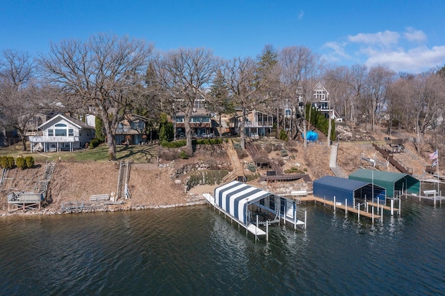 3008 Highland Blvd, Mound, MN 55364 - dock area featuring boat lift and a water view