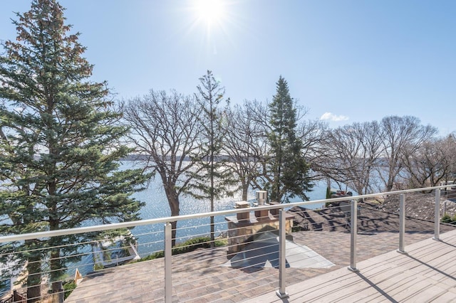 3008 Highland Blvd, Mound, MN 55364 - wooden terrace with a water view