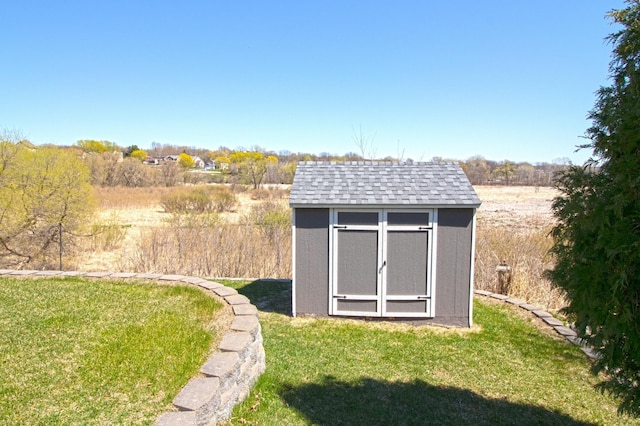 view of shed
