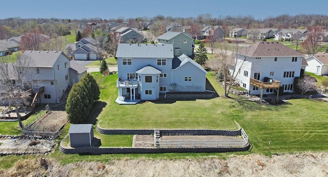 aerial view featuring a residential view