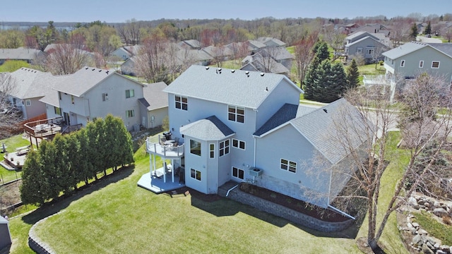 bird's eye view with a residential view