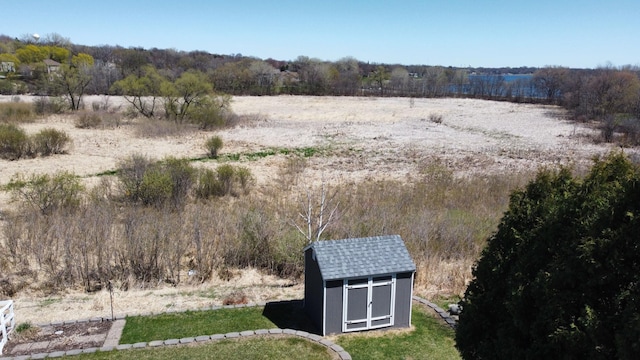 exterior space with a rural view
