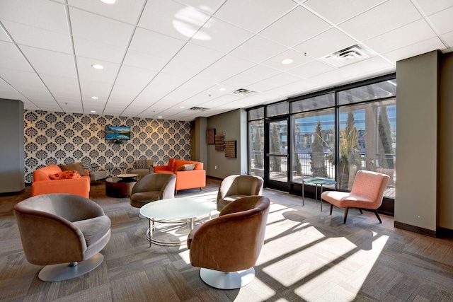 3104 Lake St Unit 410, Minneapolis, MN 55416 - building lobby featuring wallpapered walls and recessed lighting