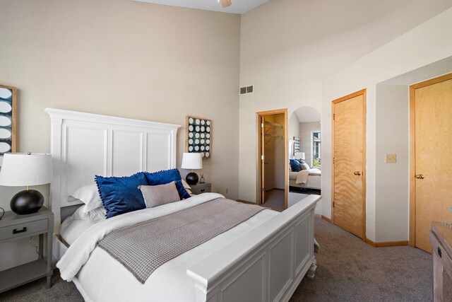 15625 24th Ave N Unit G, Plymouth, MN 55447 - bedroom with carpet floors, baseboards, and a high ceiling