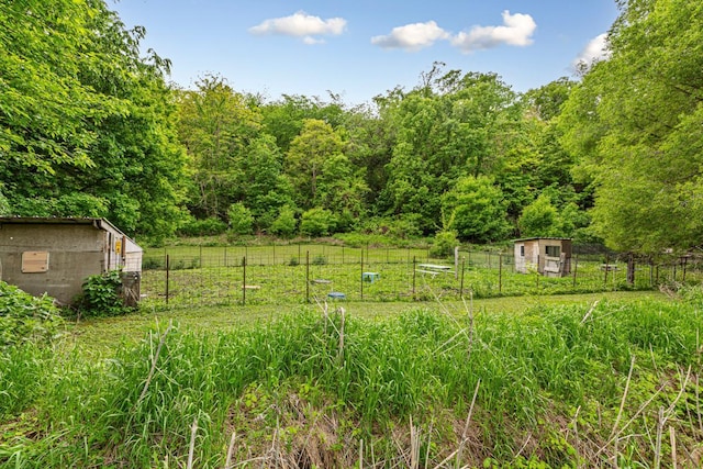 32673 Rosewood Ln, Saint Peter, MN 56082 - view of yard featuring a forest view and a garden
