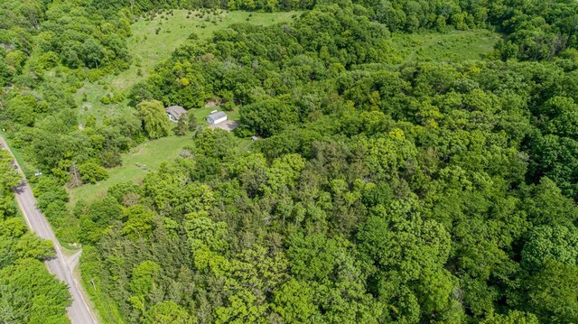 32673 Rosewood Ln, Saint Peter, MN 56082 - aerial view of property and surrounding area with a heavily wooded area