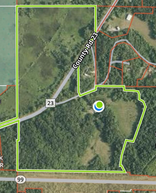 32673 Rosewood Ln, Saint Peter, MN 56082 - aerial view of property's location with property boundaries highlighted