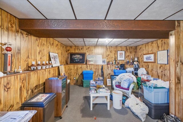 view of storage area