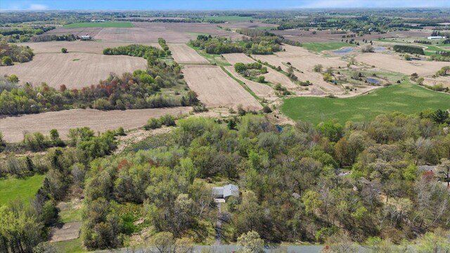 aerial view of property and surrounding area with rural landscape