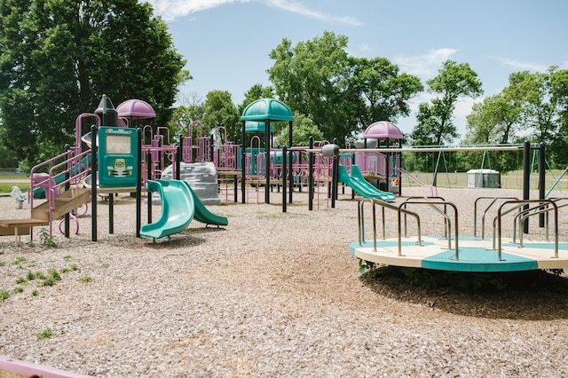 view of community jungle gym