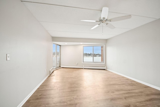 329 Geneva Ave N Unit 212, Oakdale, MN 55128 - unfurnished room with baseboard heating, wood finished floors, baseboards, and plenty of natural light