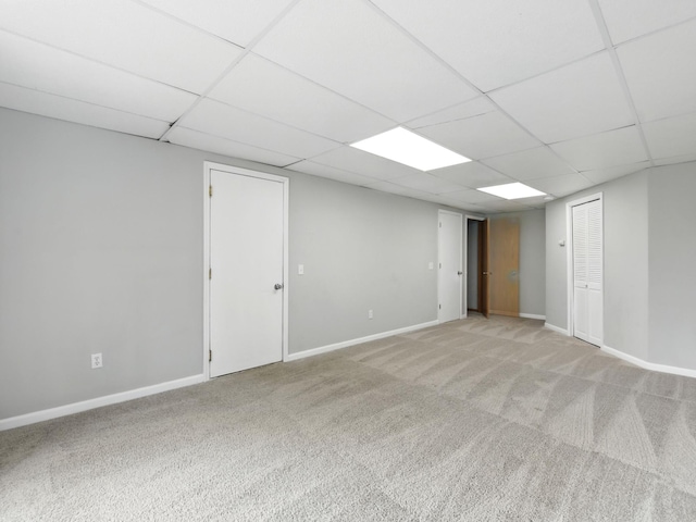 7647 Nicholas Way, Chanhassen, MN 55317 - finished below grade area with a paneled ceiling, carpet, and baseboards
