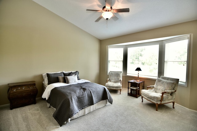 13258 Derryglenn Ct, Rosemount, MN 55068 - carpeted bedroom with vaulted ceiling, ceiling fan, and baseboards