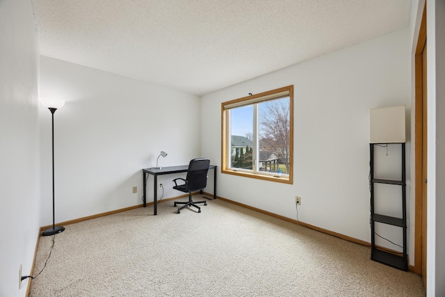 640 Falcon Ridge Rd, Woodbury, MN 55125 - carpeted home office featuring baseboards and a textured ceiling