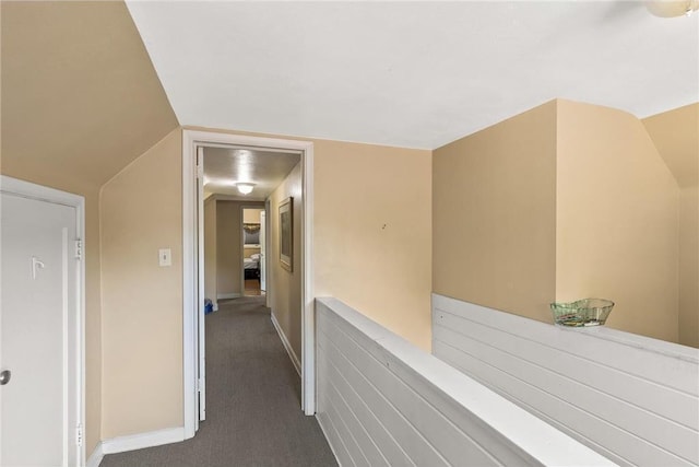 2411 Mcmenemy St, Little Canada, MN 55117 - corridor featuring dark carpet and baseboards