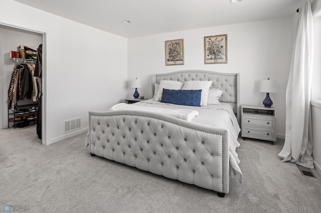 5497 11th St W, West Fargo, ND 58078 - carpeted bedroom featuring baseboards, recessed lighting, visible vents, a spacious closet, and a closet