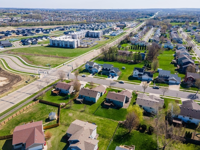 aerial view featuring a residential view