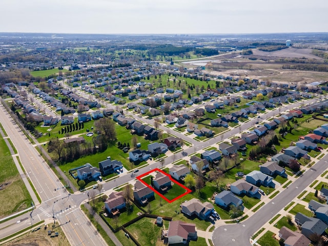drone / aerial view featuring a residential view