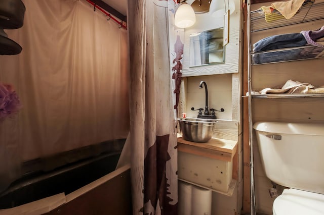 bathroom featuring toilet and a sink