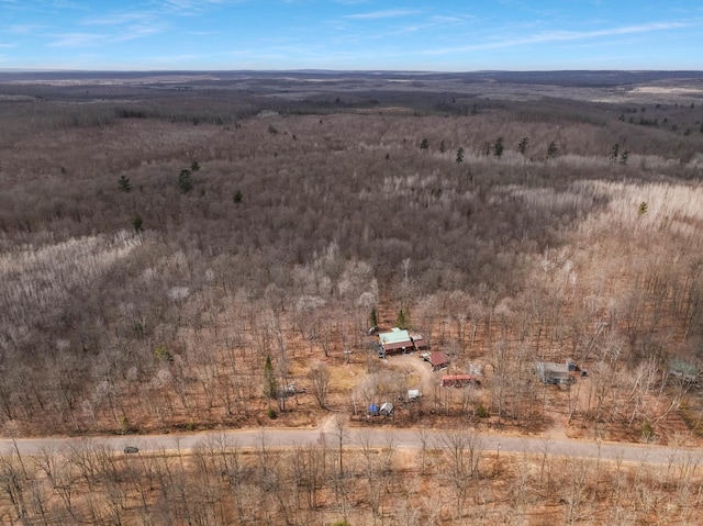 drone / aerial view with a rural view and a view of trees