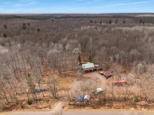 aerial view featuring a rural view