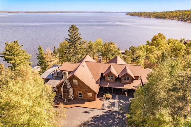10001 Tomahawk Ln, Ray, MN 56669 - drone / aerial view featuring a water view