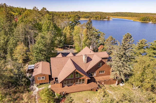 10001 Tomahawk Ln, Ray, MN 56669 - drone / aerial view with a forest view and a water view