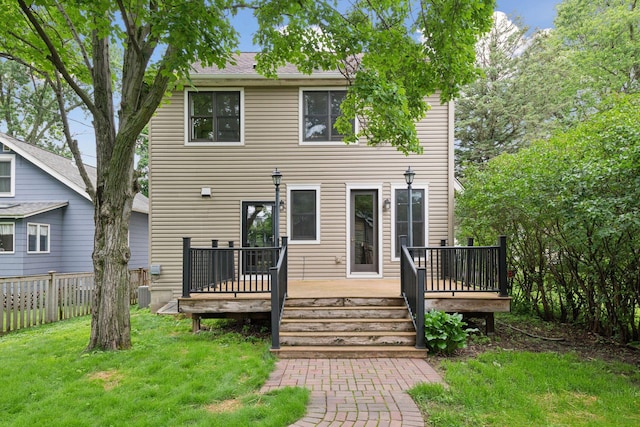 1584 Merrill St, Saint Paul, MN 55108 - rear view of house featuring a deck