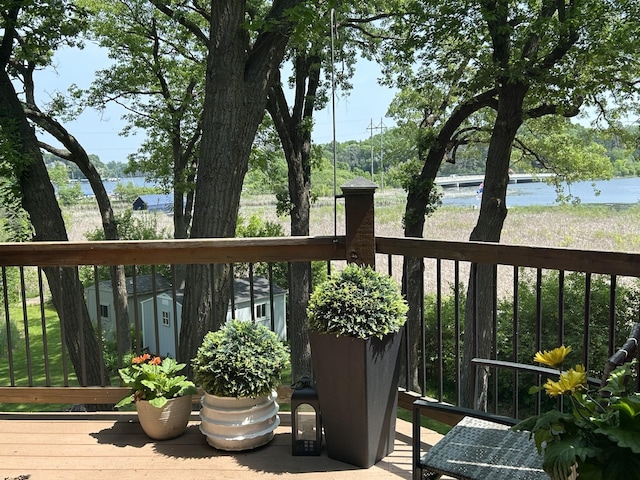 19900 Cottagewood Rd, Excelsior, MN 55331 - wooden terrace with a water view
