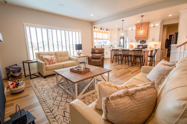 8825 Meadowlark Pkwy, Horace, ND 58047 - living area with recessed lighting and light wood-type flooring