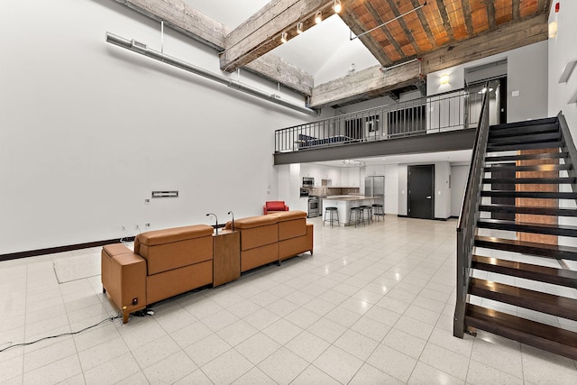 community lobby featuring stairway