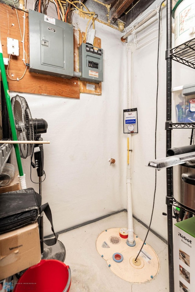 utility room featuring electric panel