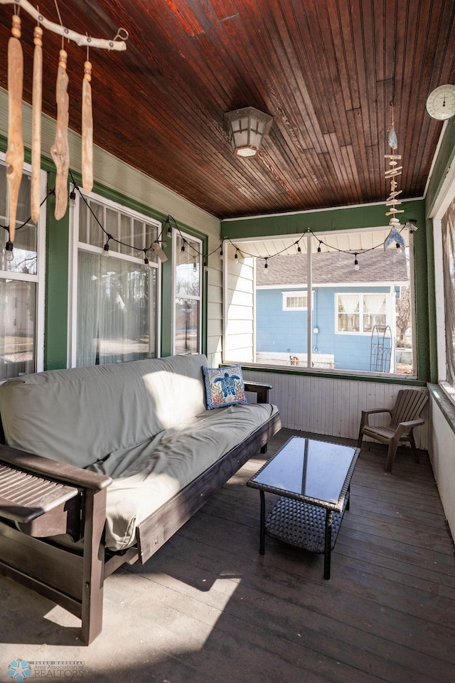 deck with an outdoor hangout area