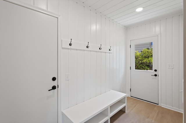 mudroom featuring light wood-type flooring