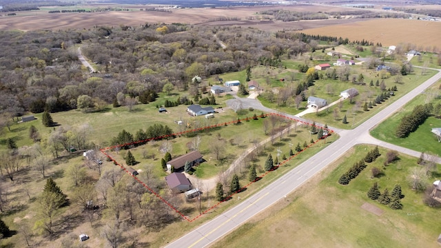 17471 165th St SE, Big Lake, MN 55309 - aerial view of sparsely populated area with property boundaries highlighted