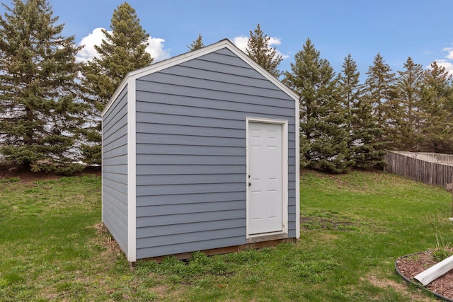 view of shed