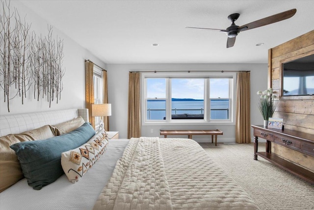 2041 Oak St, Lake City, MN 55041 - carpeted bedroom featuring a ceiling fan