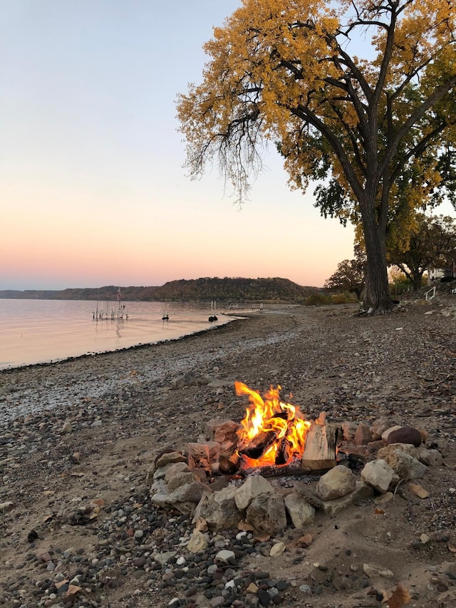 2041 Oak St, Lake City, MN 55041 - property view of water with a fire pit
